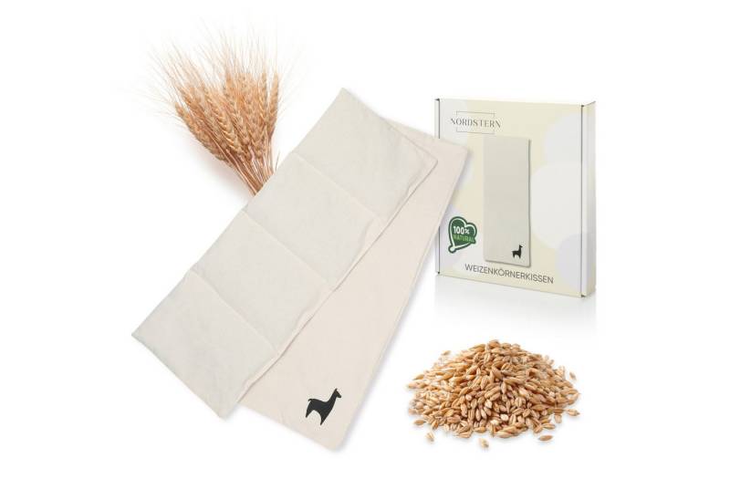 Nordstern Wärmekissen Weizenkörnerkissen 20 x 53 cm, (Mikrowellengeeignetes Wärmekissen), gegen Verspannungen als Geschenk für Frauen und Männer von Nordstern