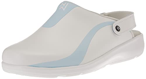 Nordways Damen Alicia Schuh für das Gesundheitswesen, Weiß/Blau, 38 EU Weit von Nordways