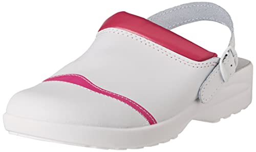 Nordways Damen Mado Holzschuh, Weiß/Rosa, 36 EU von Nordways