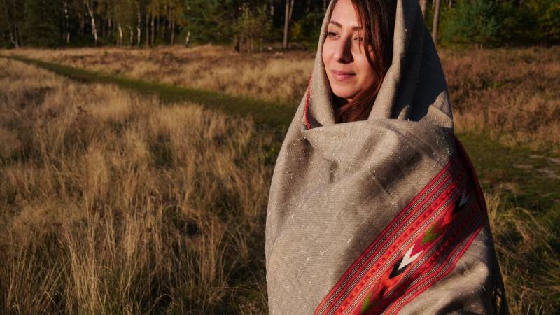 Handgewebter Woll Schal Himalaya, Decke von NoreenEthnicCrafts