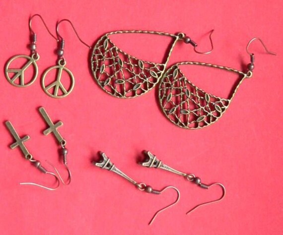 Or003 - 1 Paar Ohrhänger Bronzefarben von NorikasFundgrube