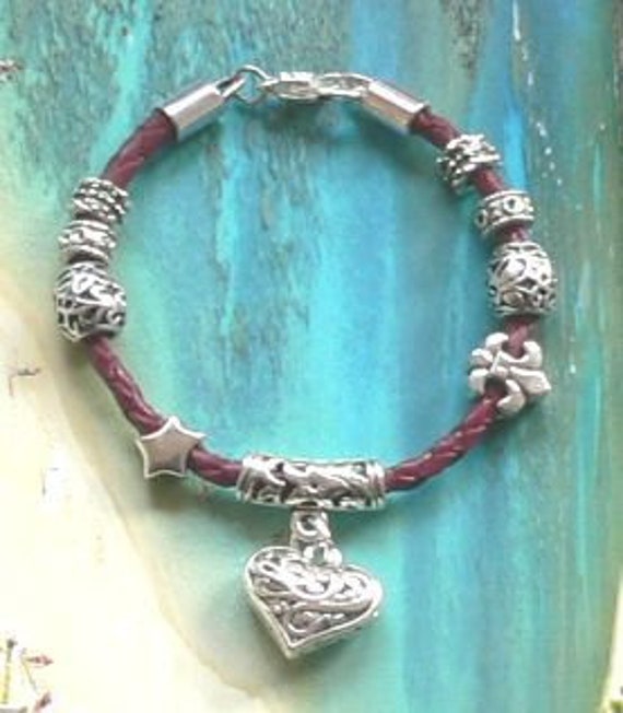 Sga038 - Bolalederarmband "Mein Herz " Sga038 - Bolalederarmband "Mein Herz " von NorikasFundgrube