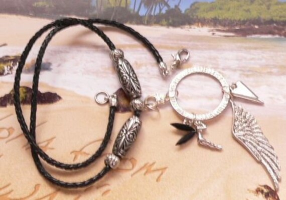 Sgh030 - Halsband Mit Lebensring-Flügel-Herz-Elfe von NorikasFundgrube