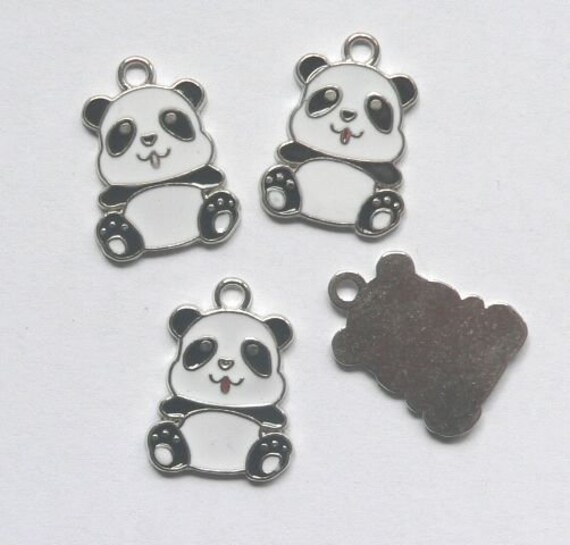 Tsa041 - 4 Anhänger "Pandabär" von NorikasFundgrube