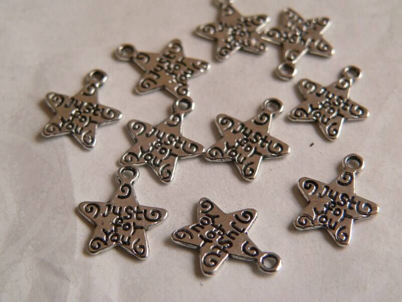 Tsa064 - 20 Sternanhänger Just For You von NorikasFundgrube
