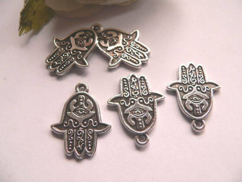 Tsa355 - 5 Schmuckanhänger Hamsa Hand von NorikasFundgrube