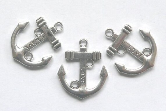 Tsv067 - 3 Ankeranhänger " Love von NorikasFundgrube