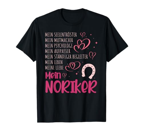 Noriker Pferde Mädchen Sprüche Reiterin T-Shirt von Noriker Reiter Reitsport Spruch Design