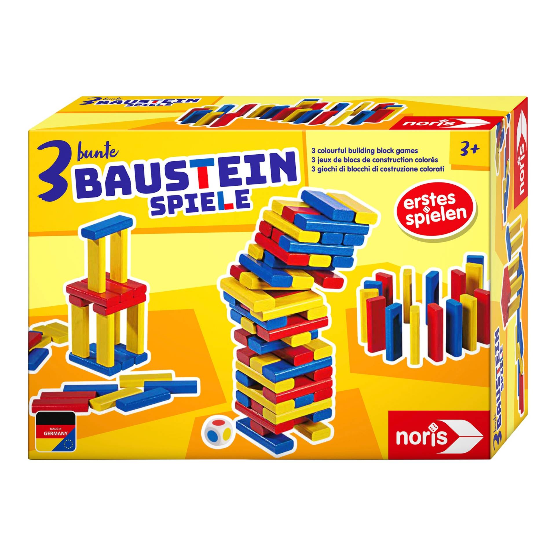 Noris Spiel 3 bunte Bausteinspiele von Noris