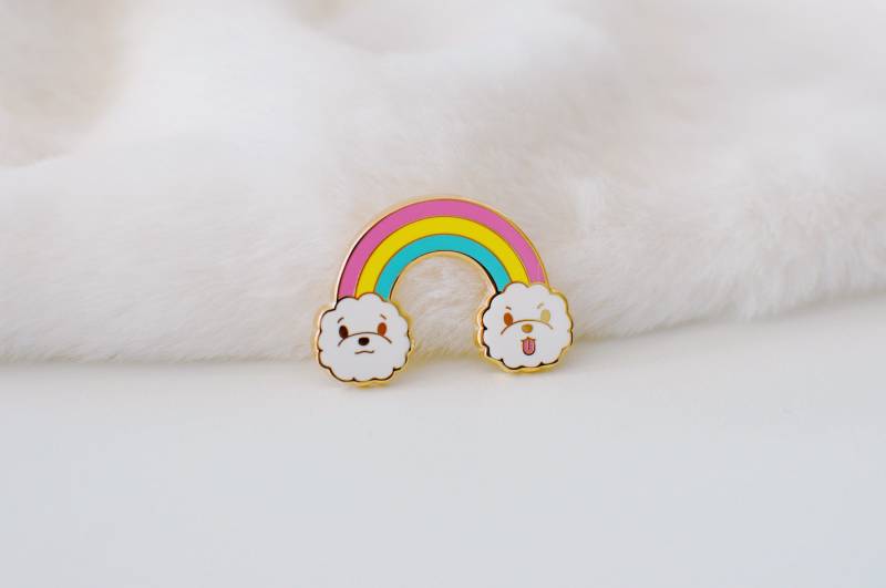 Regenbogen Bichon Emaille Pin Frise Geschenke Regenbogen Bichon Emaille Pin Frise Geschenke von Noristudio