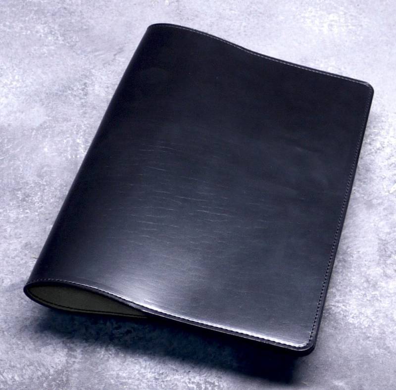 Schwarzes Horween Chromexcel Leuchtturm 1917 Großes Notizbuch Cover von NormCahnLeatherworks