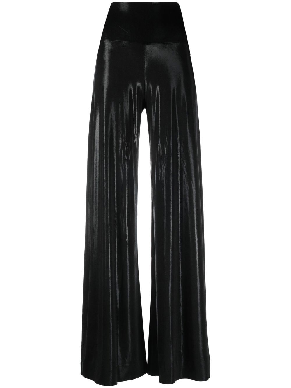 Norma Kamali Ausgestellte High-Waist-Hose - Schwarz von Norma Kamali