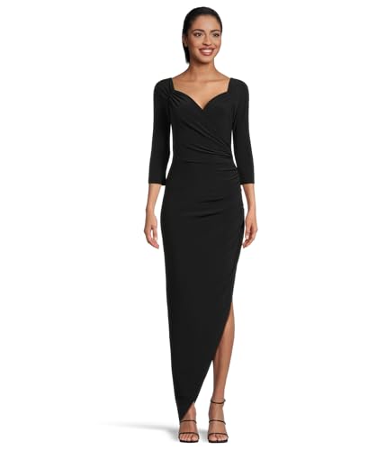 Norma Kamali Damen Off Shoulder Sweetheart Side Drape Gown Kleid, Schwarz, Groß von Norma Kamali