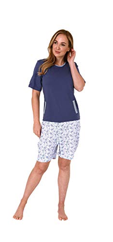 Normann Care Damen Pflegeoverall Kurzarm mit Reissverschluss am Rücken und am Bein 271 271 90 100, Größe:XL, Farbe:blau von Normann Care