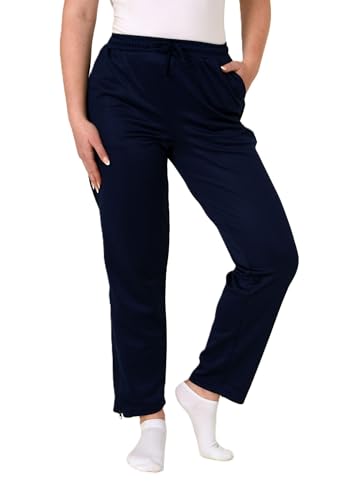 Normann Care Damen Rehahose mit seitlichen Reißverschluß Jogginghose für Reha, Physio, Gipsbein, Farbe:Navy, Größe:XXL von Normann Care