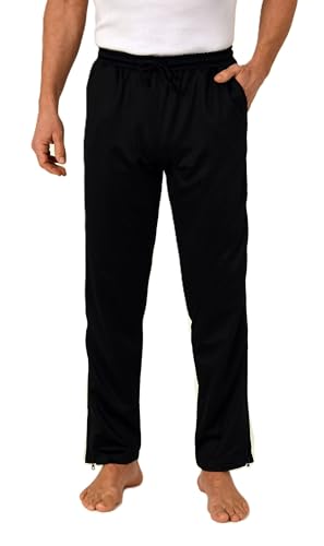 Normann Care Herren Rehahose mit seitlichen Reißverschluß Jogginghose für Reha, Physio, Gipsbein, Farbe:schwarz, Größe:XXL von Normann Care