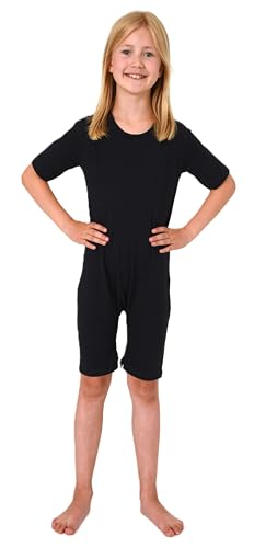Normann Care Kinder Pyjama Pflegebody Kurzarm - Unisex - mit Beinreissverschluss, Farbe:Navy, Größe:176 von Normann Care