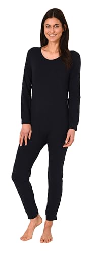 Normann Care Pflegebody Langarm - Unisex - Einteiler Body Schlafananzug mit Reißverschluss am Rücken, Farbe:Navy, Größe:L von Normann Care