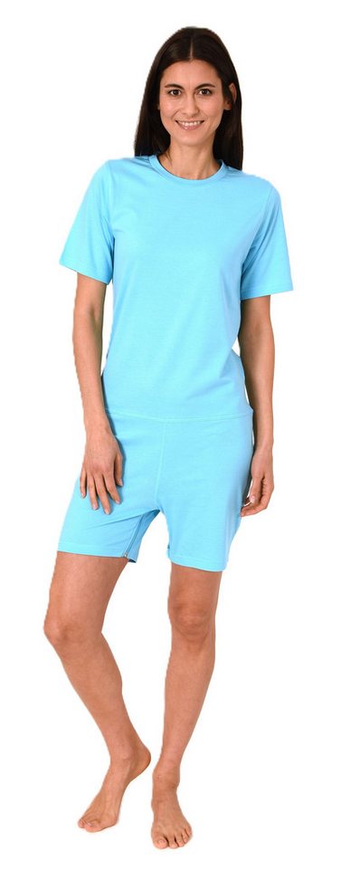 Normann Care Pyjama Damen Pflegeoverall kurzarm Einteiler mit Reißverschluss am Bein von Normann Care