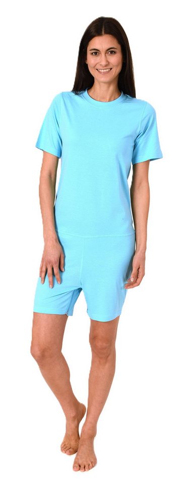 Normann Care Pyjama Damen Pflegeoverall kurzarm mit Reißverschluss am Rücken und Bein von Normann Care