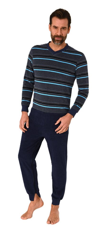 Normann Care Pyjama Herren Frottee Pflegeoverall mit Reissverschluss am Rücken und Bein von Normann Care