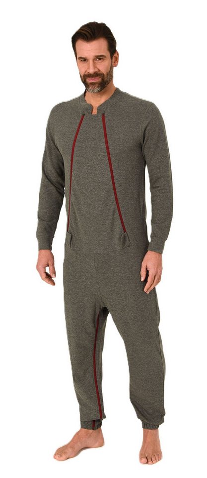 Normann Care Pyjama Herren Pflegeoverall langarm mit Reissverschluss Vorne und am Bein von Normann Care