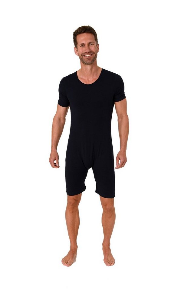 Normann Care Pyjama Pflegebody kurzarm UNISEX mit diagonalem Reißverschluss am Rücken von Normann Care