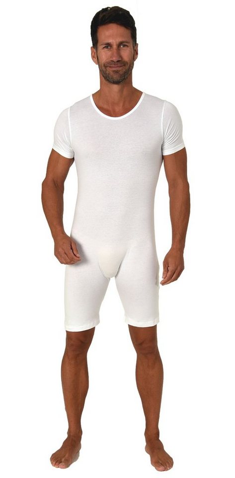 Normann Care Pyjama Pflegebody kurzarm UNISEX mit diagonalem Reißverschluss am Rücken von Normann Care