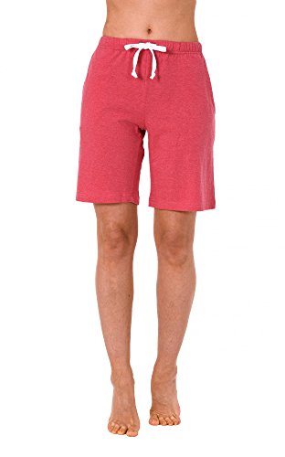 Damen Pyjama Bermuda kurze Hose - Mix & Match - ideal zum kombinieren 224 90 902, Größe:48/50;Farbe:rot von Normann