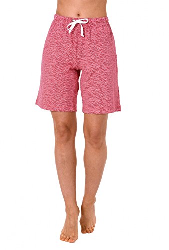 Normann Pyjama Bermuda Kurze Hose Bedruckt - Mix & Match - ideal zum kombinieren 224 90 904, Größe:36/38, Farbe:rot von Normann