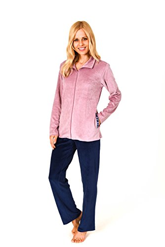 Normann Damen Hausanzug Homewear Nicky Velvet - 57678, Größe:44/46;Farbe:marine von Normann