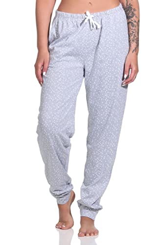 Damen Schlafanzug Hose lang Mix & Match in Tupfen-Punkte Optik - ideal zu kombinieren, Farbe:grau-Melange, Größe:44-46 Damen Schlafanzug Hose lang Mix & Match in Tupfen-Punkte Optik - ideal zu kombinieren, Farbe:grau-Melange, Größe:44-46 von Normann