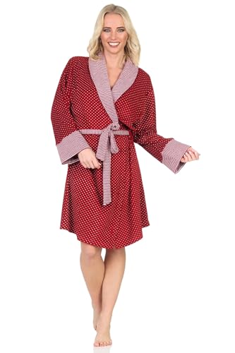 Normann Damen Frottee Bademantel Morgenmantel in edler Optik - auch in Übergröße, Farbe:Allover, Größe:44-46 von Normann