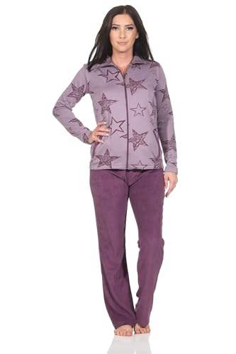 Normann Damen Frottee Hausanzug/Freizeitanzug - auch in Übergröße, Farbe:Beere, Größe:40-42 von Normann