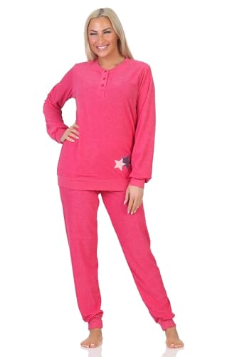 Normann Damen Frottee Schlafanzug Homewear Loungewear - auch in Übergröße, Farbe:pink, Größe:52-54 von Normann