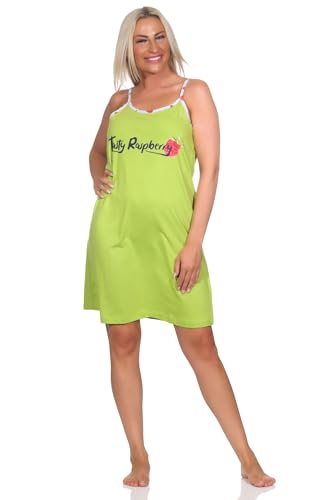 Normann Damen Spaghetti Nachthemd Negligé - auch in Übergrößen, Farbe:grün, Größe:44-46 von Normann
