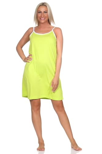 Normann Damen Spaghetti Nachthemd Negligé - auch in Übergrößen, Farbe:grün1, Größe:44-46 von Normann