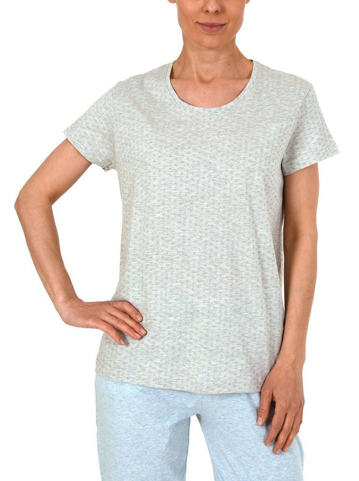 Normann Freizeitanzug Damen Shirt Top kurzarm, Minimal Print, Mix & Match -191 220 90 904 von Normann