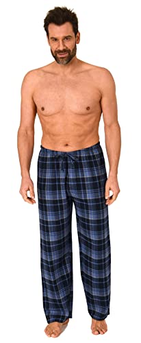 Normann Herren Flanell Schlafanzug Pyjama Hose in toller Karo-Optik, Farbe:Marine, Größe:58 von Normann