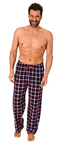 Normann Herren Flanell Schlafanzug Pyjama Hose in toller Karo-Optik, Farbe:rot, Größe:52 von Normann