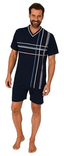 Normann Herren Kurzarm Schlafanzug Shorty Pyjama - auch in Übergrösse, Farbe:Navy, Größe:48 Normann Herren Kurzarm Schlafanzug Shorty Pyjama - auch in Übergrösse, Farbe:Navy, Größe:48 von Normann