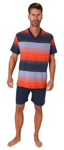 Normann Herren Kurzarm Schlafanzug Shorty Pyjama - auch in Übergrösse, Farbe:rot, Größe:48 von Normann