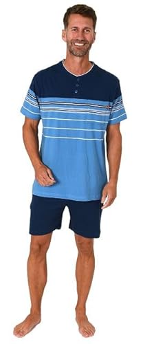 Normann Herren Kurzarm Schlafanzug Shorty Pyjama in toller Streifenoptik, Farbe:blau, Größe:52 Normann Herren Kurzarm Schlafanzug Shorty Pyjama in toller Streifenoptik, Farbe:blau, Größe:52 von Normann