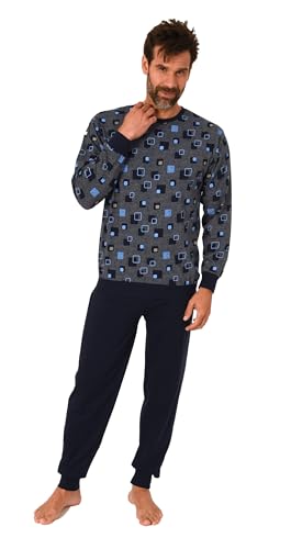 Normann Herren Langarm Schlafanzug Pyjama mit Bündchen in eleganter Allover Optik, Farbe:Navy, Größe:56 Normann Herren Langarm Schlafanzug Pyjama mit Bündchen in eleganter Allover Optik, Farbe:Navy, Größe:56 von Normann