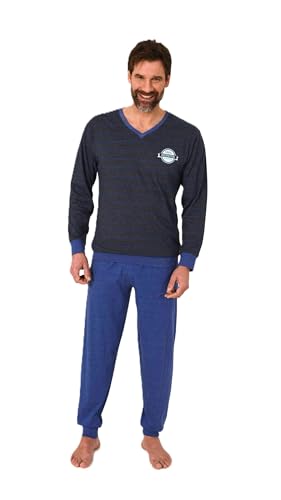 Normann Herren Langarm Schlafanzug Pyjama mit Bündchen in eleganter Streifenoptik, Farbe:blau, Größe:50 Normann Herren Langarm Schlafanzug Pyjama mit Bündchen in eleganter Streifenoptik, Farbe:blau, Größe:50 von Normann