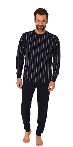 Normann Herren Langarm Schlafanzug mit Bündchen Pyjama in eleganter Streifenoptik, Farbe:Navy, Größe:52 Normann Herren Langarm Schlafanzug mit Bündchen Pyjama in eleganter Streifenoptik, Farbe:Navy, Größe:52 von Normann
