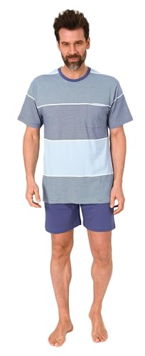 Normann Herren Schlafanzug Kurzarm Shorty - auch in Übergrössen, Farbe:hellblau, Größe:54 von Normann
