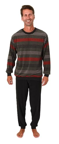 Normann Herren Schlafanzug in Frottee Stretch Qualität - auch in Übergrößen, Farbe:rot, Größe:50 von Normann