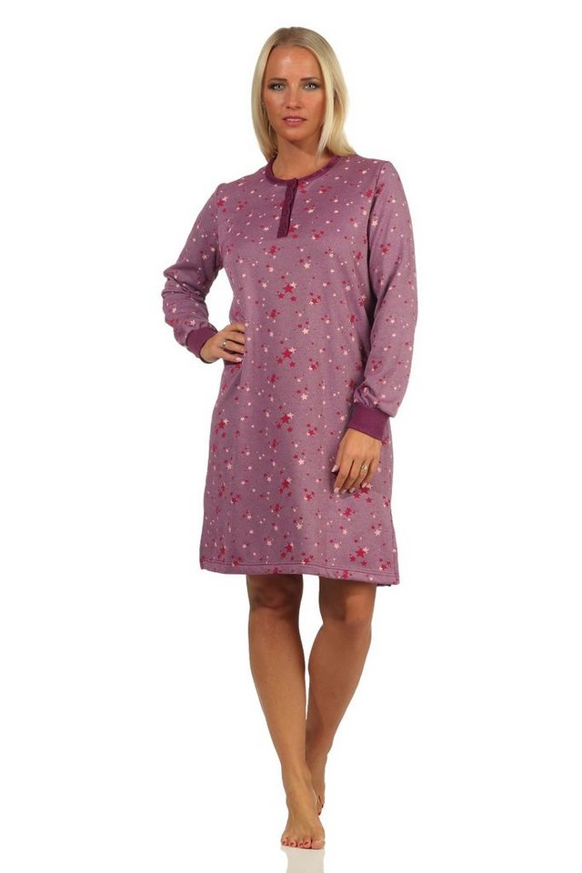 Normann Nachthemd Damen Frottee Nachthemd mit Bündchen - auch in Übergrößen von Normann