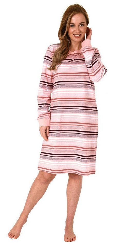 Normann Nachthemd Damen Frottee Nachthemd mit Bündchen - auch in Übergrößen von Normann